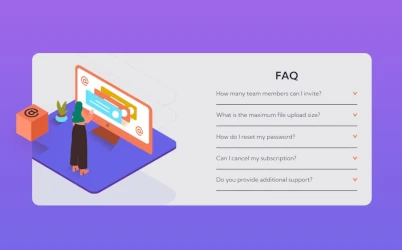 Screenshot of FAQ accordion card